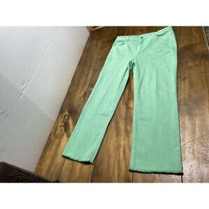 ECRU THE LA CIENEGA STRAIGHT LEG CROPPED GREEN SIZE 27